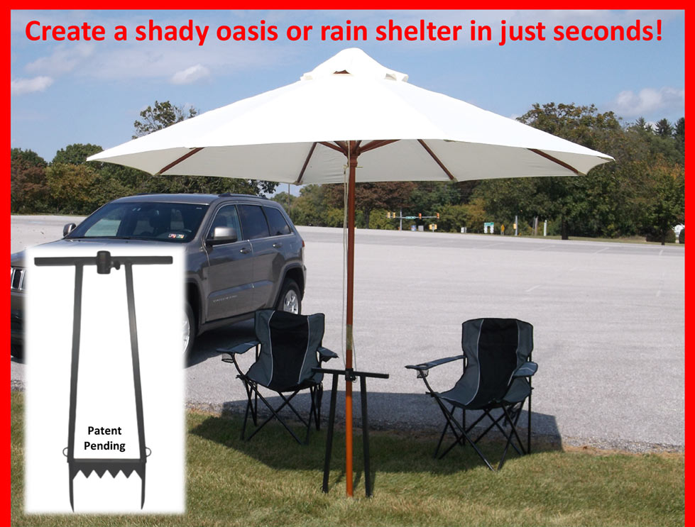 Create a shady oasis or rain shelter in just seconds!